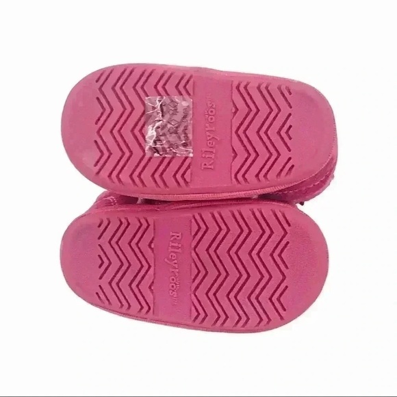 RILEYROOS BABY BOOTS 3-6 MONTHS HOT PINK SUEDE NEW IN BOX COZY WALKERS - Picture 4 of 16